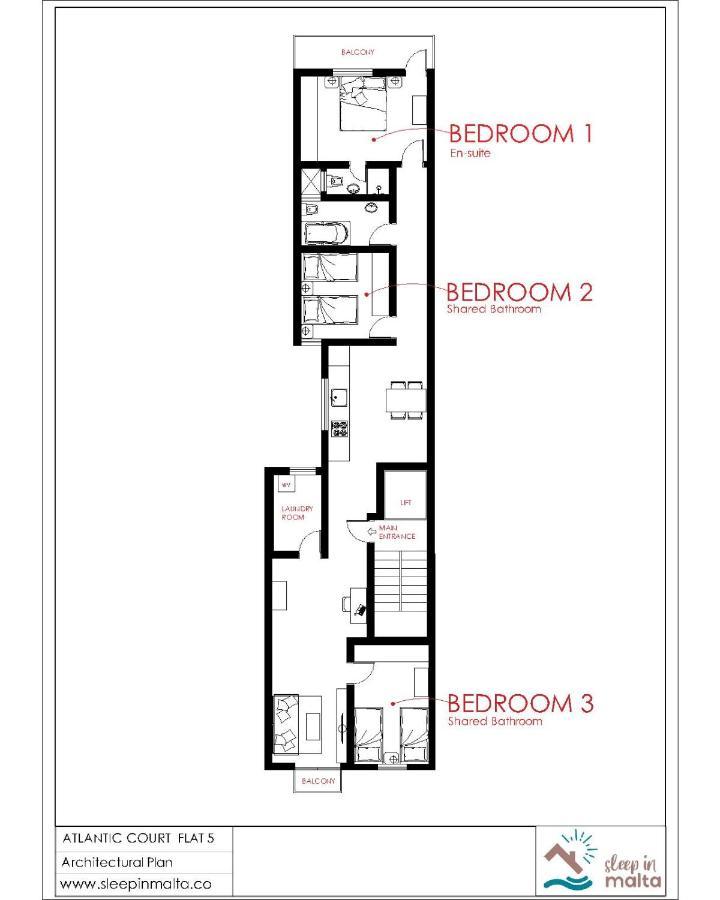 F5 Room 1, Private Double Room With Private Bathroom And Balcony In Shared Flat ムサイダ エクステリア 写真